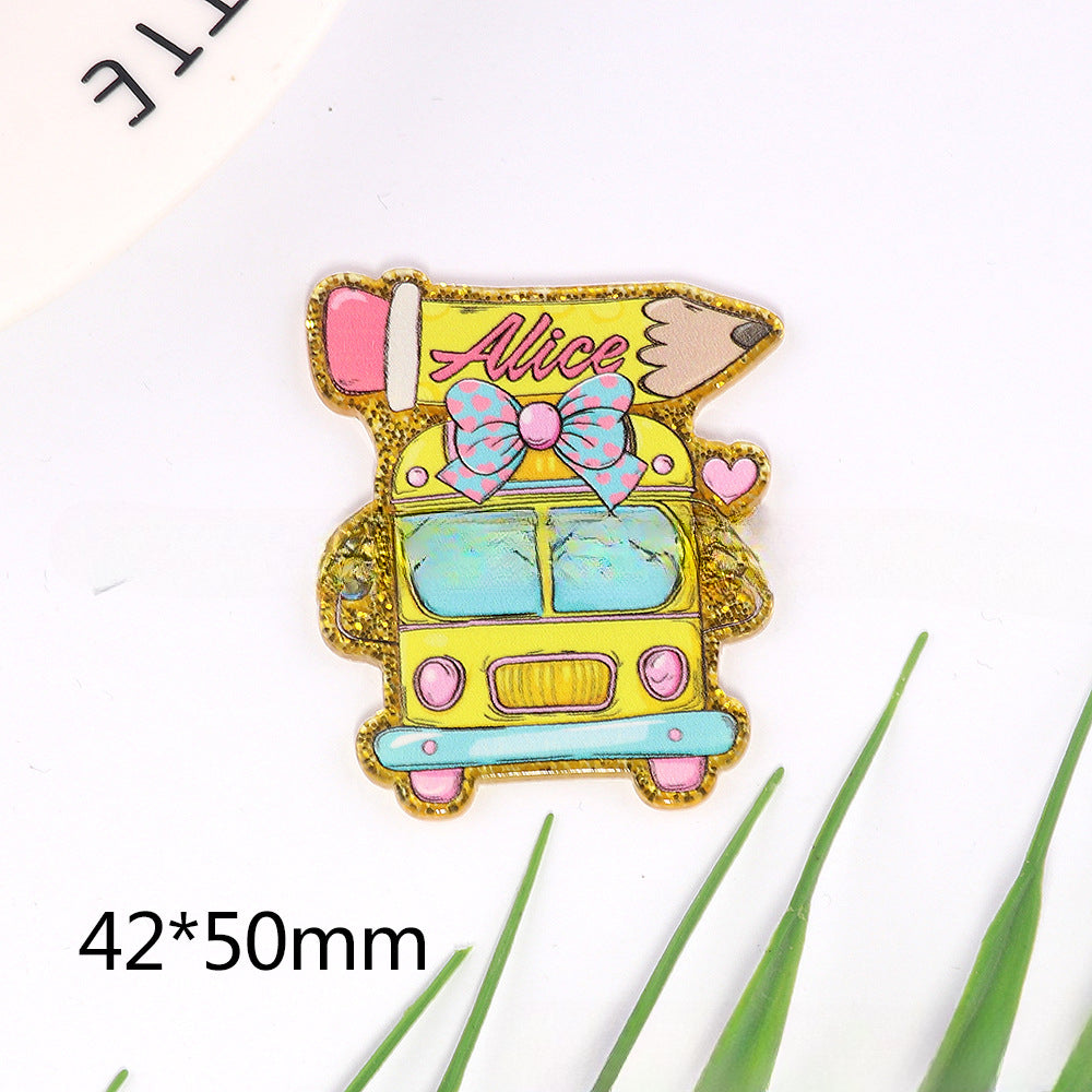 Wholesale 10pcs/pack Cartoon Acrylic Pin DIY Patch Accessories